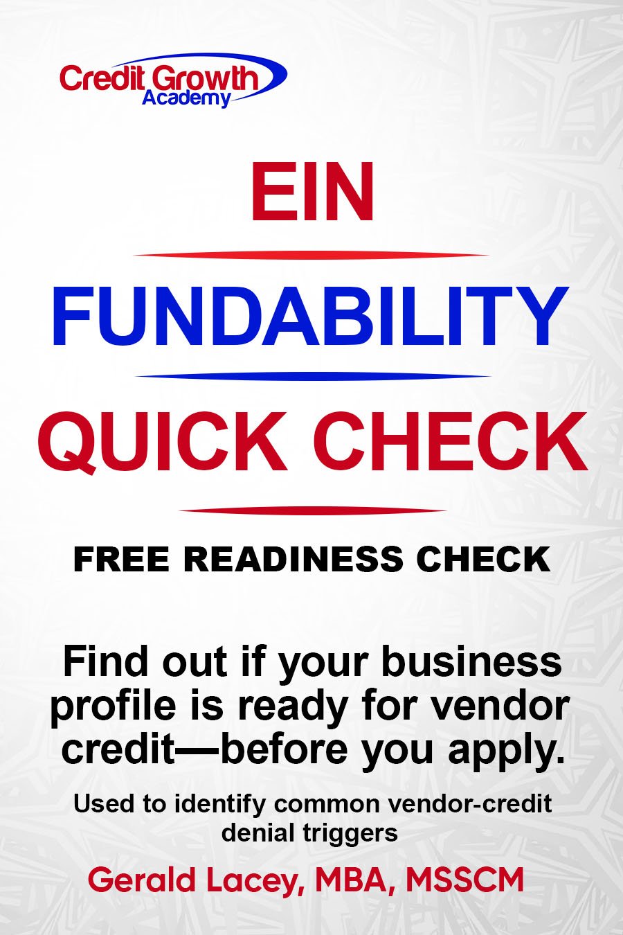 EIN Fundability Quick Check free readiness checklist for vendor credit