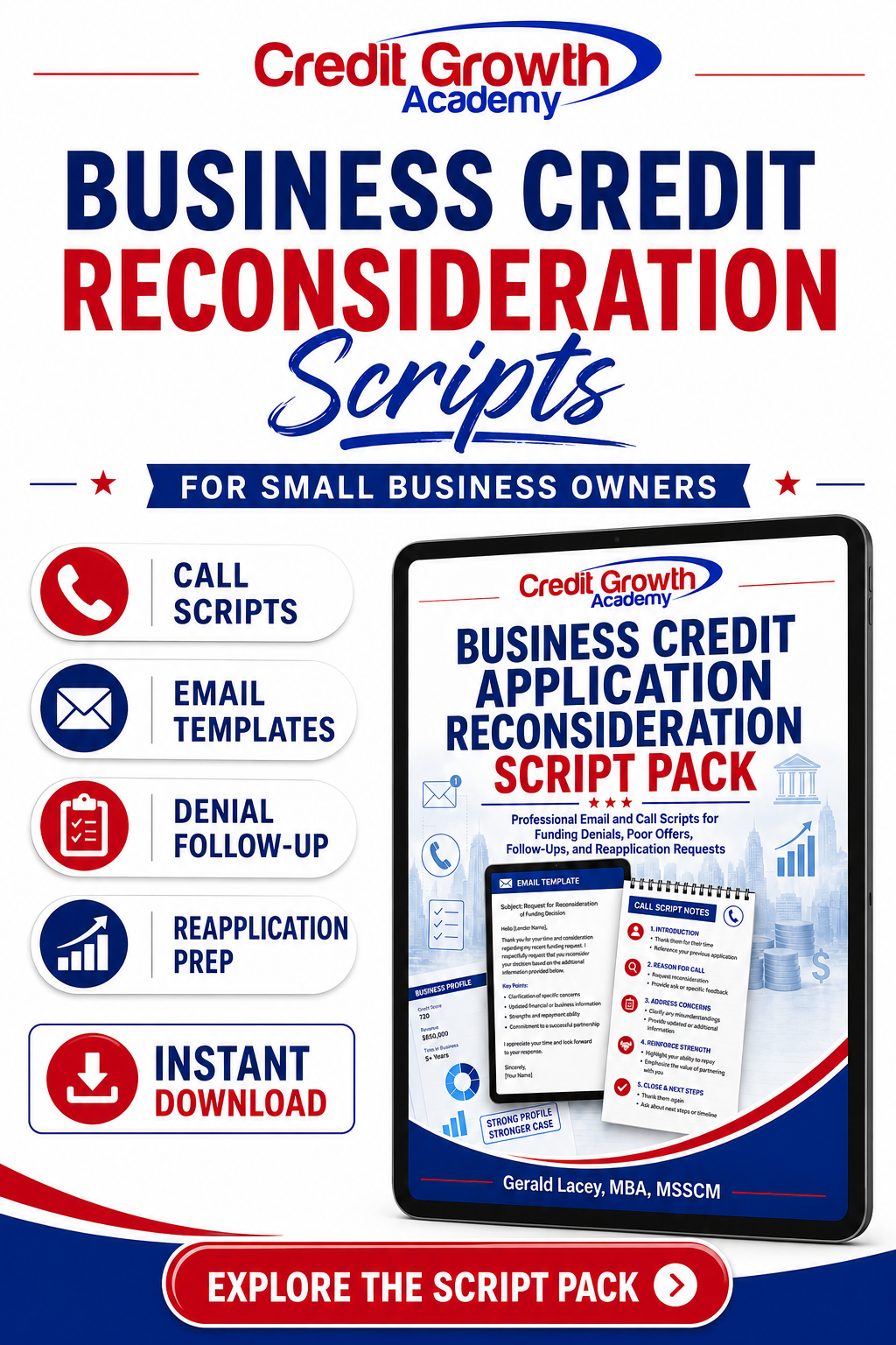 Business Credit Application Reconsideration Script Pack ebook cover