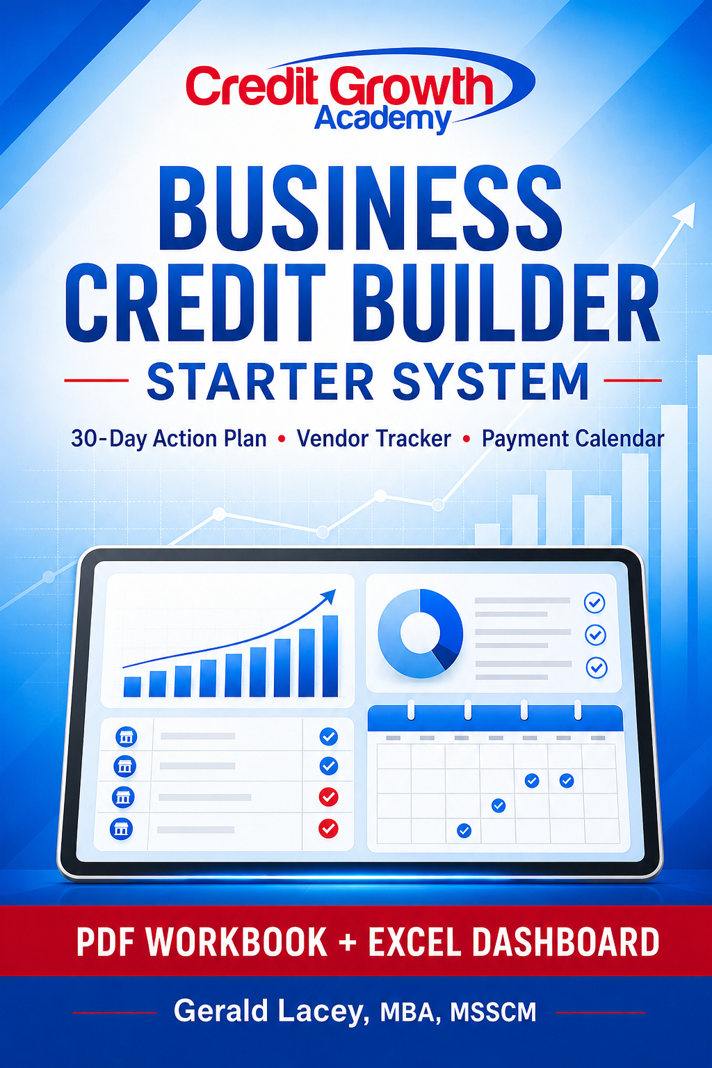Business Credit Builder Starter System PDF workbook and Excel dashboard
