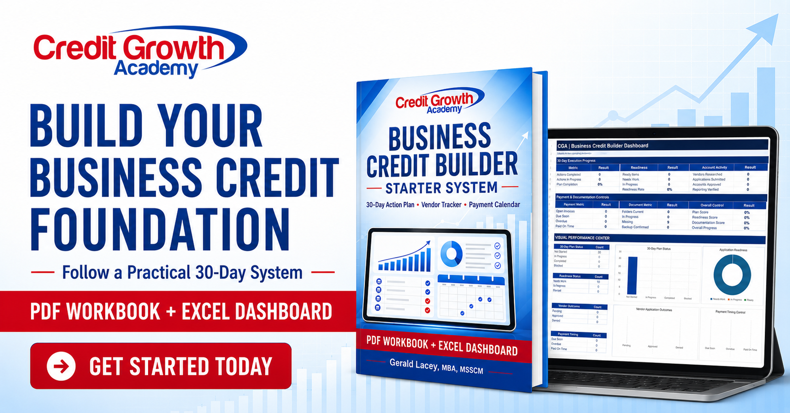Business Credit Builder Starter System with PDF workbook and Excel dashboard